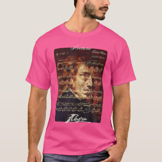 Camiseta Porta de Assinatura de Chopin Frederic, Op. 9 No.
