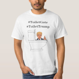 Camiseta Porta De Banheiro, Toilet Trump Engraçado Citações