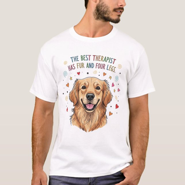 Camiseta Porta do Retriever de Ouro Cute (Frente)
