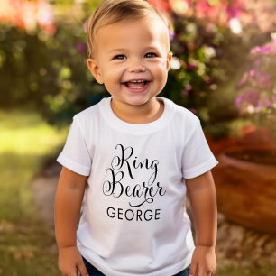Camiseta Portador de Aliança Caligrafia Nome de Casamento