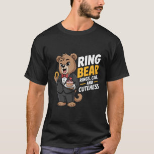 Camiseta Portador do Anel Piada Urso da Festa de Casamento