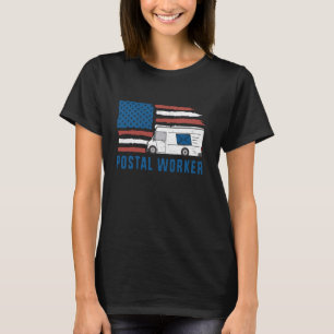 Camiseta Portadora de correio patriótica Americana Flag Men