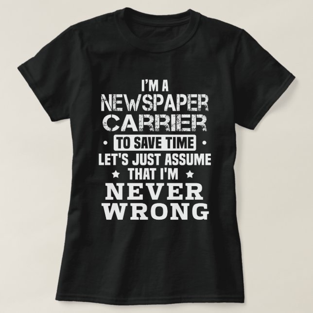 Camiseta Portadora de jornal (Frente do Design)
