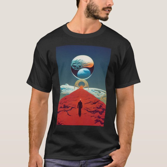 Camiseta Portal de Fantasia de Ficção Científica Clássica V (Frente)