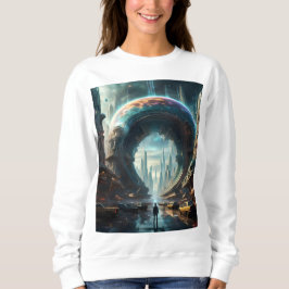 Camiseta Portal Futurístico do Planeta de Alienígena com Po