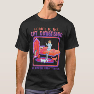 Camiseta Portal Para A Dimensão Cat Engraçado Gatinho