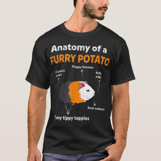 Camiseta Portão Engraçado Porco Batata-Pato-Guiné Dono de P
