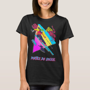 Camiseta Portas do sol vibrante esqui retro esqui esquiador