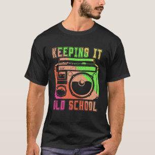 Camiseta Portátil estéreo 80s 90s Música Retroativa