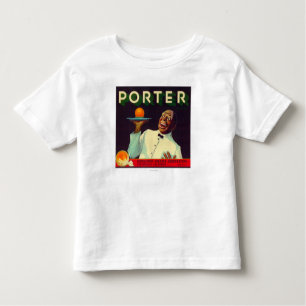Camiseta Porteiro LabelPorterville alaranjado, CA