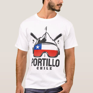 Camiseta Portillo Chile Ski Resort Retro Skiing