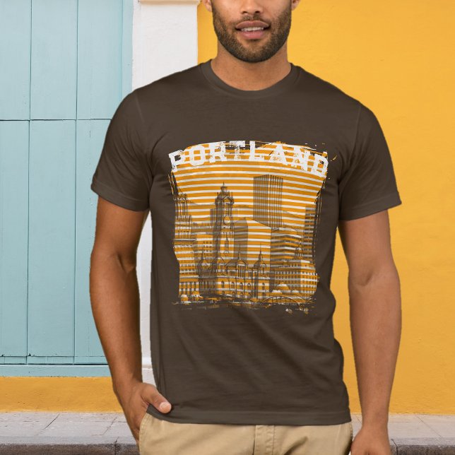 Camiseta Portland Add Name Orange Graphic T Shirt (Criador carregado)