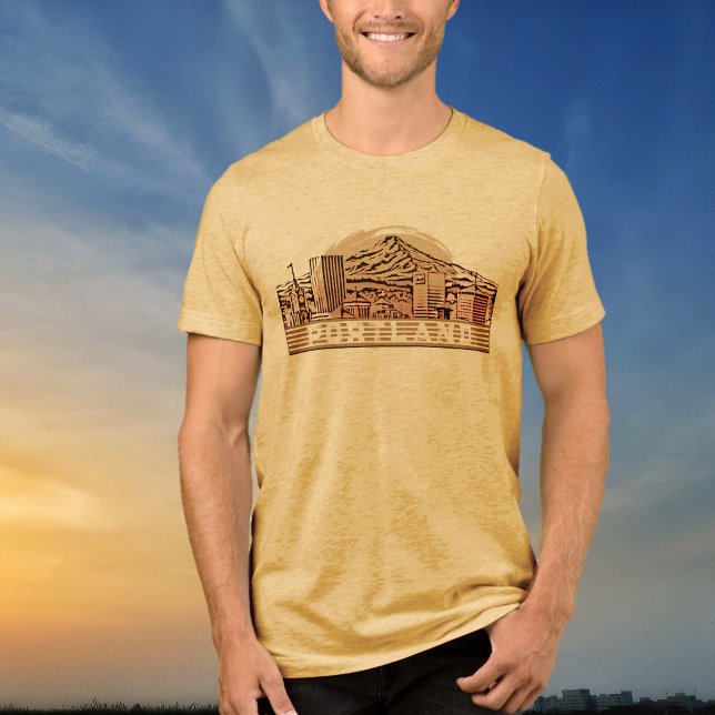 Camiseta Portland Black Skyline Graphic T Shirt (Criador carregado)