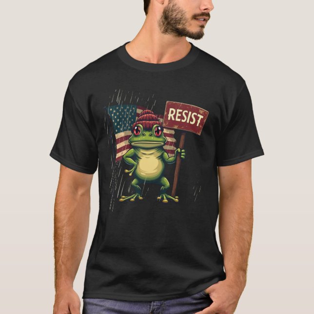 Camiseta Portland Frog Vintage Political Satire (Frente)