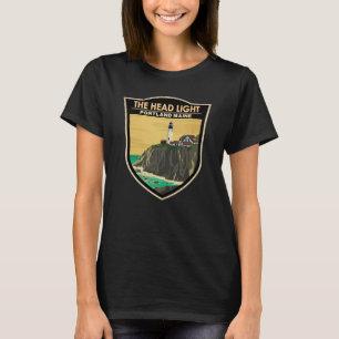Camiseta Portland Head Light Maine Vintage Art