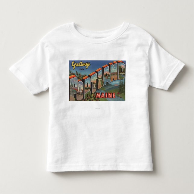 Camiseta Portland, Maine (cena do rio) (Frente)