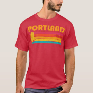 Camiseta Portland Maine Vintage afressou Souvenir