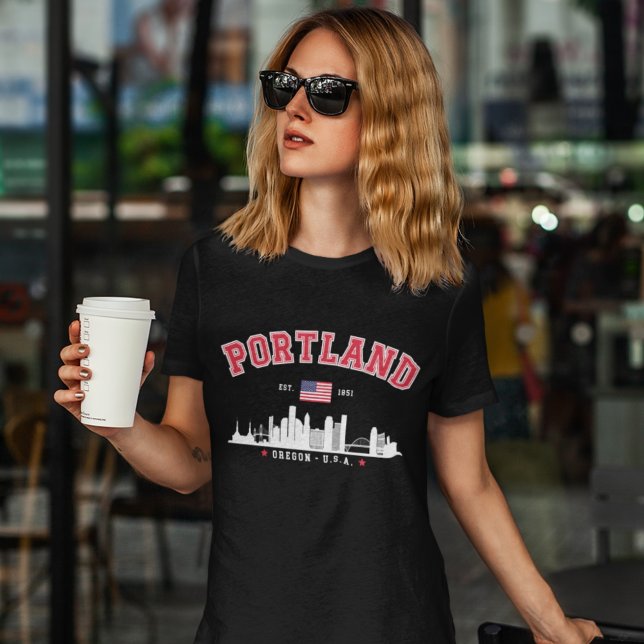 Camiseta Portland Modern Skyline city (Criador carregado)
