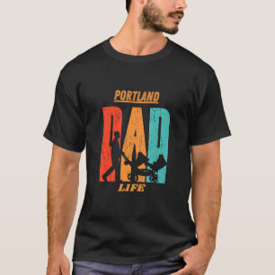Camiseta Portland Native Funny State Flag Pai Pai Baby