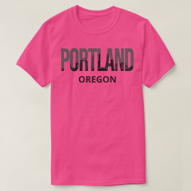 Camiseta Portland Oregon Skyline Pride I (Frente do Design)