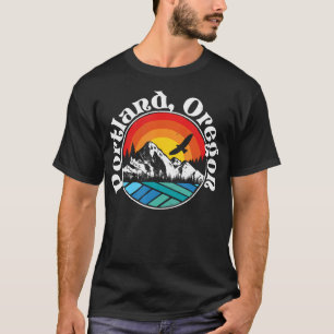 Camiseta Portland Oregon Vintage Mountain Outdoor Hiking Sh