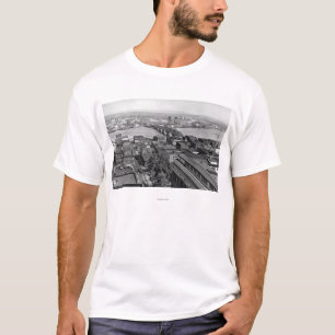 Camiseta Portland, OU vista da cidade e da ponte de
