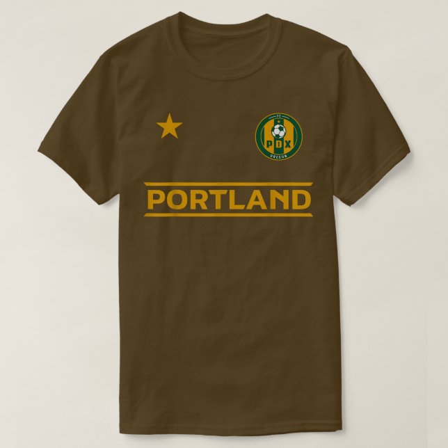 Camiseta Portland Soccer Jersey Mini Crachá ORIGINAL (Frente do Design)
