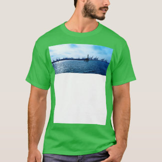 Camiseta Porto De Hamburgo Com Muitas Gruas Foto