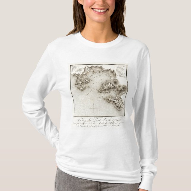 Camiseta Porto do mapa de Acapulco (Frente)