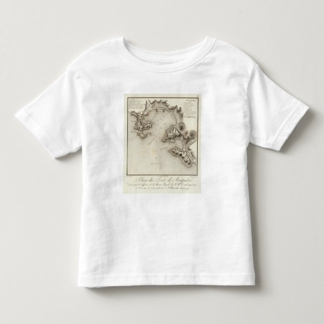 Camiseta Porto do mapa de Acapulco (Frente)