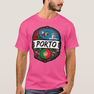 Camiseta Porto Portugal Bandeira Viagem Crachá Souvenir Rua