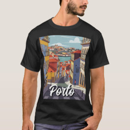 Camiseta Porto Portugal Viagem Abstrato
