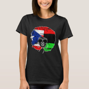 Camiseta Porto Rico Afro Latina Boricua Porto Rico Bandeira