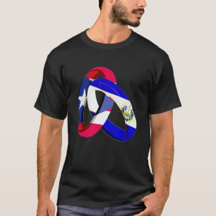 Camiseta Porto Rico Bandeira El Salvador Cresceu Casamento