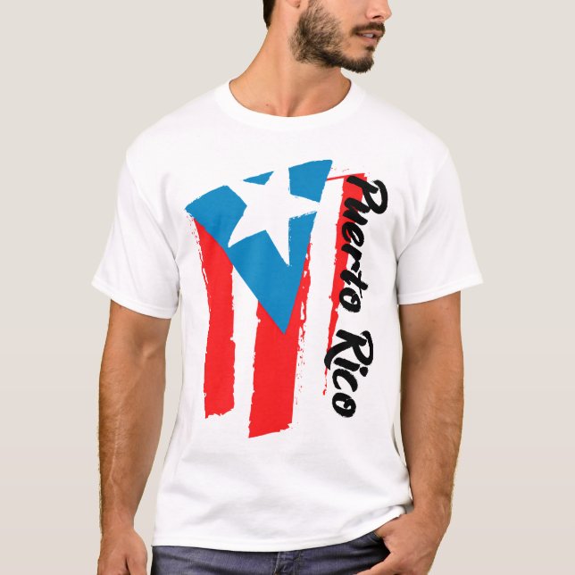 Camiseta Porto Rico Bandeira Herança Hispânica Mês Boricua  (Frente)