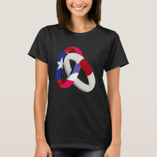 Camiseta Porto Rico Bandeira Japão Cultivou Casamento de Ca
