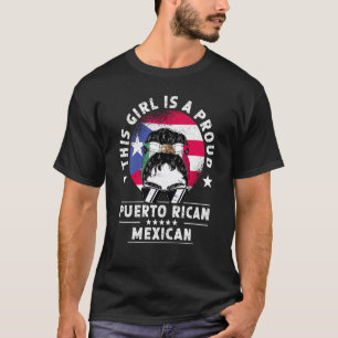 Camiseta Porto Rico Bandeira México Cultivou Orgulho de Men
