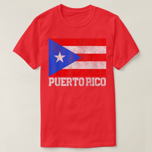 Camiseta Porto Rico Bandeira National Pride Roots Country F (Frente do Design)