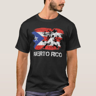 Camiseta Porto Rico Baseball Men Mulheres Criam Boricua Por