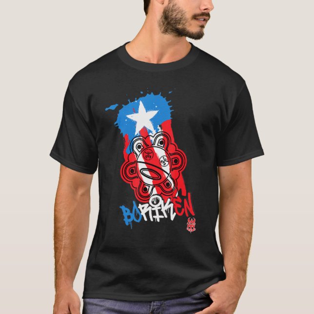 Camiseta Porto Rico Boriken Teespuerto Rican Flag Taino Sy (Frente)