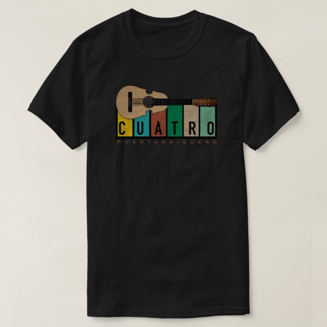 Camiseta Porto Rico Cuatro Guitar (Frente do Design)