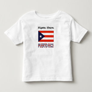 Camiseta Porto Rico e a bandeira porto-riquenha com seu nom