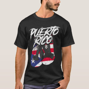 Camiseta Porto Rico Em Luvas De Boxim - Porco De Boxing His