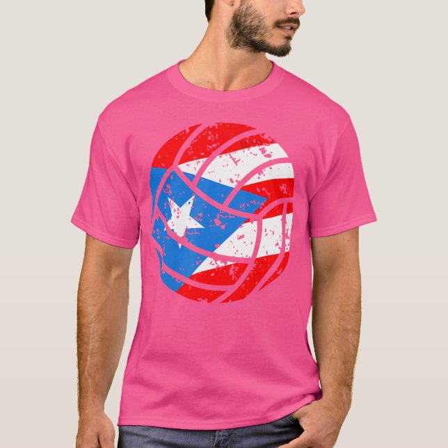 Camiseta Porto Rico em Voleibol Ortopuda Bandeira Boricua P (Frente)