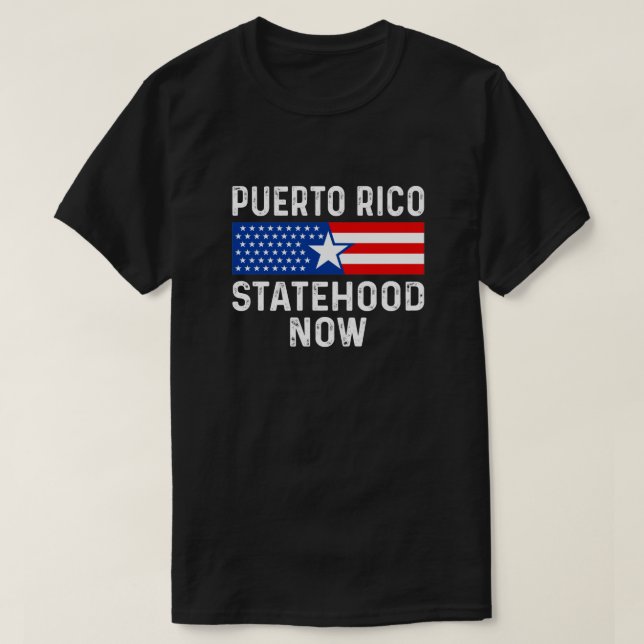 Camiseta Porto Rico estado agora estado 51 ahora (Frente do Design)