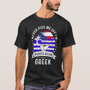 Camiseta Porto Rico Grécia de bandeira cresceu orgulho de h
