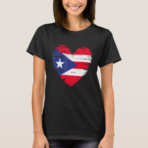 Camiseta Porto Rico Heart Porto Rico Bandeira Porto Rico Pr