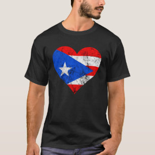 Camiseta Porto Rico Heart Puerto Ricaner Puertorro Flag Bo