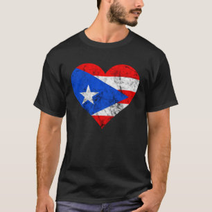 Camiseta Porto Rico Heart Puerto Ricaner Puertorro Flag Bo