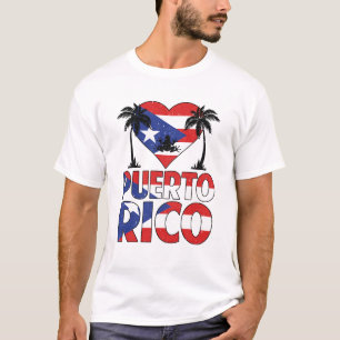 Camiseta Porto Rico I Ama Porto Rico Bandeira Mulheres Home